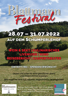 Blattmann Festival 2022 Plakat