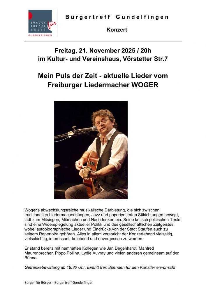konzert plakat woger nov. 25